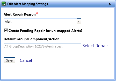 Edit alert mapping settings